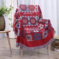 Cotton Throw Warm Blanket Couch Red Comfortable Blanket