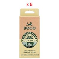Beco Pets Unscented Compostable Poop Bags 60pcs Pack Of 5