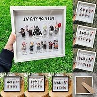 Halloween Horror Photo Frame Ornament Hanging Decoration Halloween Wooden Craft Picture Frame Ornament, Funny Photo Frames Ornament for Tabletop and Home Office Decor Scary Gift miniinthebox - thumbnail