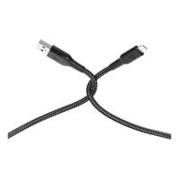 Powerology Braided USB-A To Lightning Data & Fast Charge Cable 1.2m - Black - thumbnail