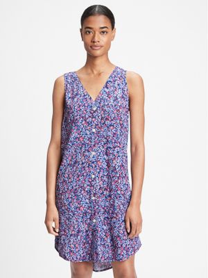Sleeveless Button-Front Shift Dress Sleeveless Button-Front Shift Dress