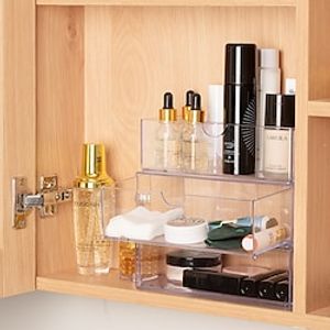 Mirror Cabinet Storage Box Punch Free Drawer Style Household Bathroom Cosmetics Storage Rack Washbasin Sorting Storage Box 1PC Lightinthebox