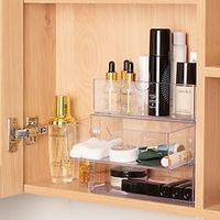 Mirror Cabinet Storage Box Punch Free Drawer Style Household Bathroom Cosmetics Storage Rack Washbasin Sorting Storage Box 1PC Lightinthebox - thumbnail