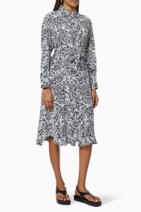 Fragola Shirt Dress in Silk Crepe de Chine