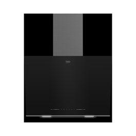 Beko BHCA66741BBHS 60cm Incline Chimney Hood, Black Glass