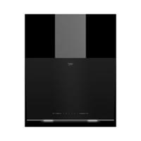 Beko BHCA66741BBHS 60cm Incline Chimney Hood, Black Glass