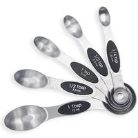 KCASA KC-SN01 5Pcs Dry And Liquid Ingredient Stainless Steel Magnetic Measuring Spoons Kitchen Tools