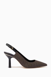 Cleo Pumps in Logo Canvas