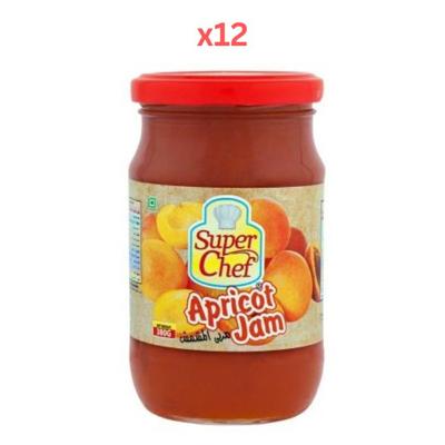 Super Chef Jam Apricot 380Gm (Pack Of 12)