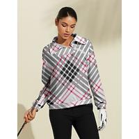 Women's Golf Pullover Sweatshirt Pink Long Sleeve Top Ladies Golf Attire Clothes Outfits Wear Apparel - thumbnail