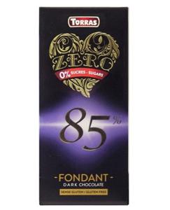 Torras Gluten Free Zero 85% Dark Chocolate Tablet 100 Gr Carton