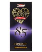 Torras Gluten Free Zero 85% Dark Chocolate Tablet 100 Gr Carton - thumbnail