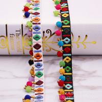 Bohemian Style Colorful Stringing Beaded Ribbon - thumbnail