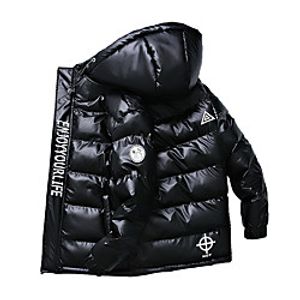 Men's Down Parka Letter POLY Black  Blue  Gray M  L  XL Lightinthebox