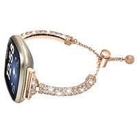 Smart Watch Band Compatible with Fitbit Versa 4, Sense 2, Versa 3, Sense Stainless Steel Smartwatch Strap Women Glitter Crystal Jewelry Bracelet Replacement  Wristband Lightinthebox - thumbnail
