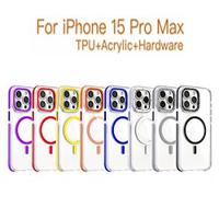 Phone Case For iPhone 15 Pro Max Plus iPhone 14 13 12 11 Pro Max Plus Back Cover Transparent Support Wireless Charging Shockproof TPU Acrylic Lightinthebox