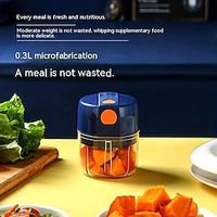 Garlic Chopper Blue PP Material Electric Garlic Chopper For Kitchen For Restaurant For Home Lightinthebox - thumbnail