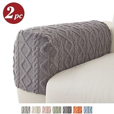 2 Pcs Strech Armrest Cover, Plush Jacquard Arm Covers for Sofa, Spandex Couch Armrest Slipcover for Recliner, Washable Anti-Scratch For Dogs Pet Lightinthebox