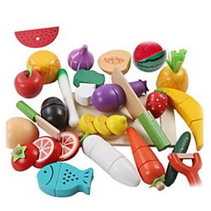 lowood Toy Kitchen Set Toy Food  Play Food Pretend Play Vegetables Magnetic Plastic Kid's Boys' Girls' Toy Gift 21 pcs Lightinthebox