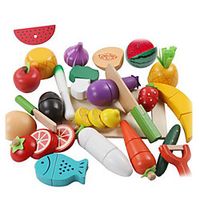 lowood Toy Kitchen Set Toy Food  Play Food Pretend Play Vegetables Magnetic Plastic Kid's Boys' Girls' Toy Gift 21 pcs Lightinthebox - thumbnail