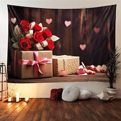 Valentine's Day Gift Boxes Hanging Tapestry Wall Art Large Tapestry Mural Decor Photograph Backdrop Blanket Curtain Home Bedroom Living Room Decoration Lightinthebox