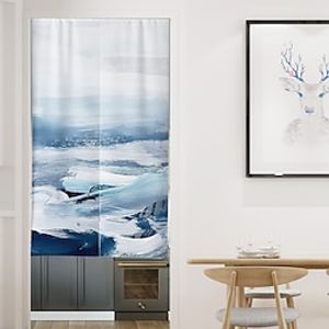 Japanese Noren Curtain Door Cover Doorway Curtain Panel Traditional Ocean Painting Door Tapestry Room Divider Curtains for Kitchen Sushi Bathroom Livingroom Bedroom miniinthebox