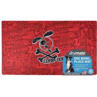 Drymate Dog Bowl Place Mat Good Dog Cross Bones - Red 12X20Cm