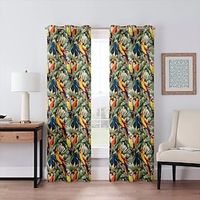 Blackout Curtain Tropical Parrot Curtain Drapes For Living Room Bedroom Kitchen Window Treatments Thermal Insulated Room Darkening Lightinthebox