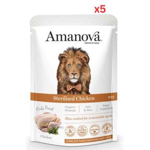 Amanova Wet Cat Sterilised Chicken - 85G (Pack Of 5)