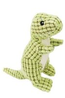 For Pet Lovely Dinosaur Plush Squeaky Flannel Toy - Light Green