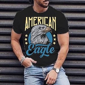 Men's T shirt Tee Tee Graphic Animal Eagle Crew Neck Clothing Apparel 3D Print Outdoor Casual Short Sleeve Print Vintage Fashion Designer Lightinthebox