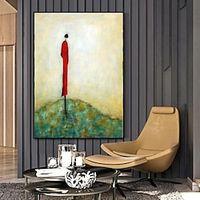 Handmade Oil Painting Canvas Wall Art Decoration Nordic Abstract Minimalism Figure for Home Decor Rolled Frameless Unstretched Painting Lightinthebox