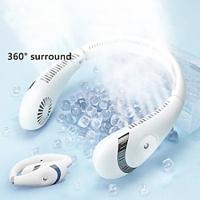 Portable Hanging Neck Fan Foldable Summer Air Cooling USB Rechargeable Bladeless Mute Neckband Fan for Sport Lightinthebox - thumbnail