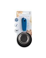 Core 4 Pieces Deluxe Stainless Steel Measuring Cups Set Blue Lapis
