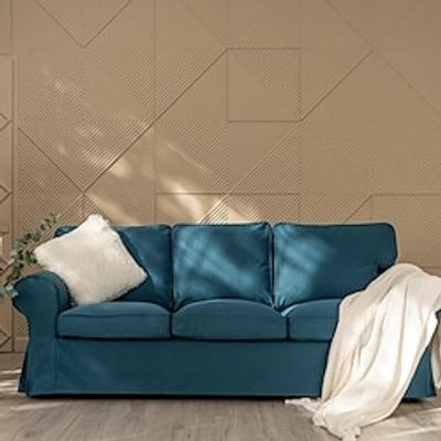 Ektorp 3 Seat Sofa Cover, Ektorp Couch Cover with 3 Cushion Cover and 3 Backrest Cover, Ektorp Slipcover Washable Furniture Protector miniinthebox