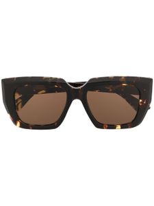 Bottega Veneta Eyewear oversized square frame sunglasses - Brown