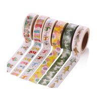 Creative Christmas Tree Santa Claus Tape Decorative Adhesive Washi Tape Masking Sticker DIY Tools - thumbnail