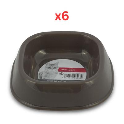 M-Pets Plastic Single Bowl Grey 200ml (Pack of 6)