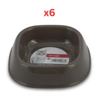 M-Pets Plastic Single Bowl Grey 200ml (Pack of 6)