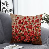 1 pcs Polyester Pillow Cover Pillow Cover  Insert Simple Classic Square Zipper Polyester Traditional Classic Outdoor Cushion for Sofa Couch Bed Chair miniinthebox - thumbnail