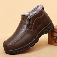 Men's Boots Retro Winter Boots Walking Casual Daily PU Comfortable Booties  Ankle Boots Loafer Black Coffee Spring Fall Lightinthebox - thumbnail