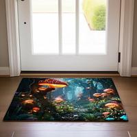 Mushroom Misty Forest Doormat Kitchen Mat Floor Mat Non-Slip Area Rug Oil Proof Rug Indoor Outdoor Mat Bedroom Decor Bathroom Mat Entrance Entryway Rug Lightinthebox