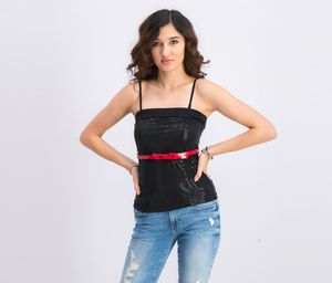 Womens Sleeveless Top  Black