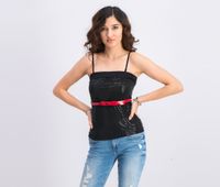 Womens Sleeveless Top  Black - thumbnail