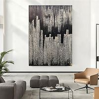 Big size 100% Hand Painted Gold Art oil painting Wall Art Modern Abstract Art Black Painting on Canvas Huge Gold Painting Original Artwork Home Decoration Decor ready to hang or canvas miniinthebox - thumbnail