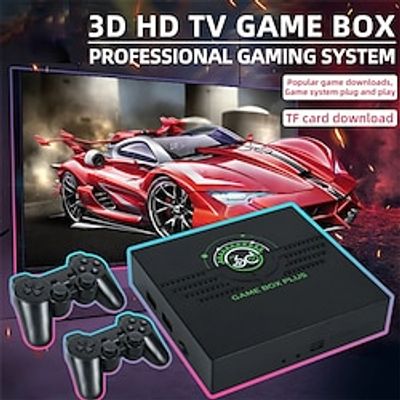powkiddy Q6 Retro Game Box Family Video Game Players 2.4G Wireless Game TV Box PS1 Home 4K High Definition Portable Console Supports Multiple People Dual Rockers Lightinthebox