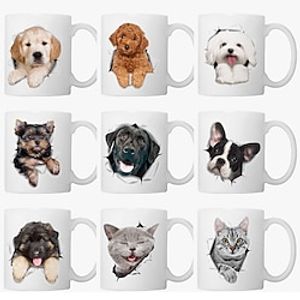 11oz Ceramic Coffee Mug, Cat Coffee Mug, Dog Coffee Mug, Birthday Gifts, Holiday Gifts, New Year Gifts, Valentine's Day Gifts Lightinthebox