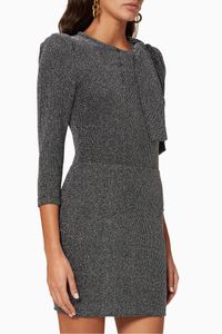 Perk Metallic Knit Mini Dress