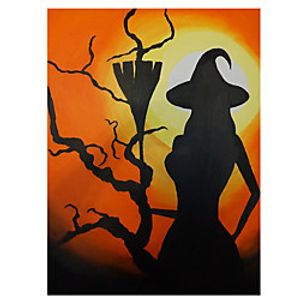Oil Painting Handmade Hand Painted Wall Art Modern Witch Merry Halloween  Holiday As A Gift Home Decoration Decor Rolled Canvas No Frame Unstretched Lightinthebox