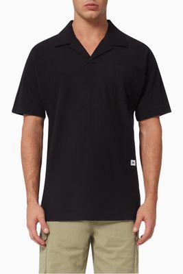 Split Neck Polo Shirt in Organic Cotton Split Neck Polo Shirt in Organic Cotton